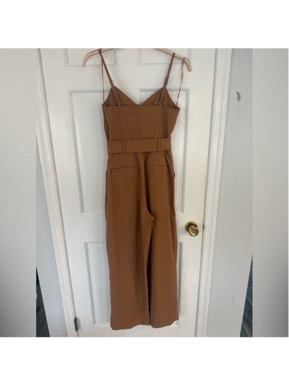 A.L.C. Mila Tan Jumpsuit, Noisette - Picture 8 of 11